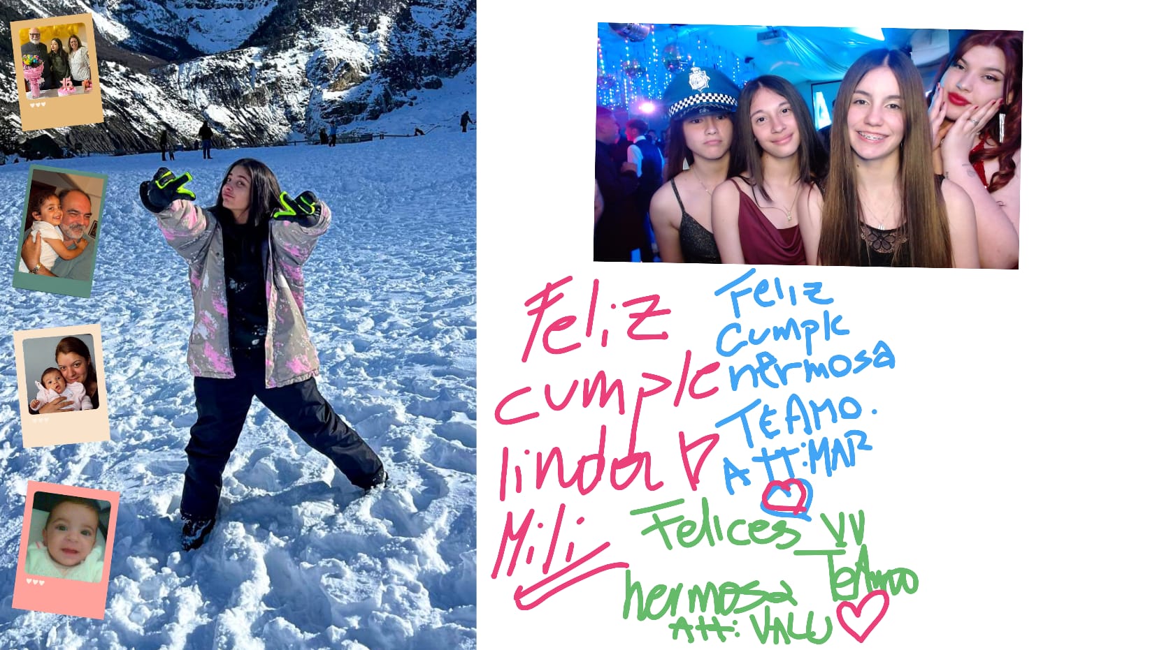 Ejemplo de impresión para invitado con fotos y firmas